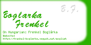 boglarka frenkel business card